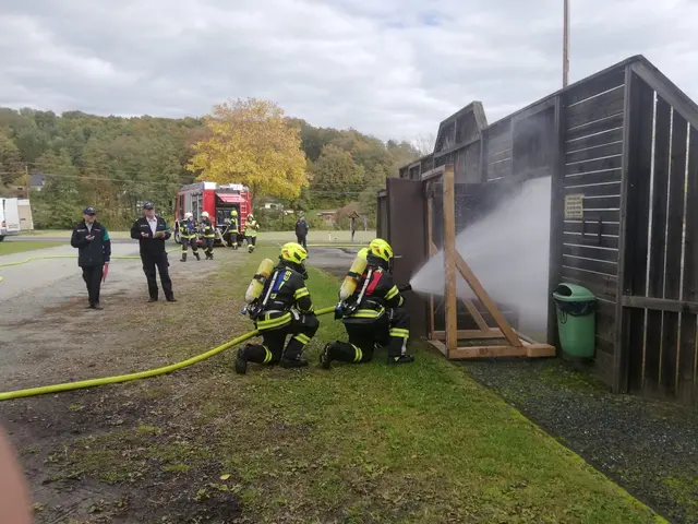 Den Abschluss der Branddienstleistungsprüfung bildete die Einsatzübung beim Funcourt in Minihof-Liebau.  | Foto: Freiwillige Feuerwehr Minihof-Liebau