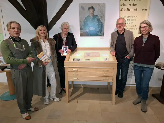Tag der offenen Tür im Strindbergmuseum Saxen. Andy Denk, Claudia Zeißig, Claire Clam-Martinic, Klaus Junger, Veronika Kirchner.