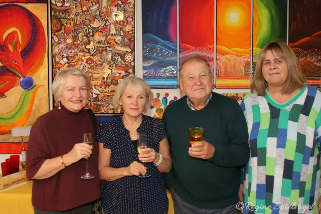 Margarete Piechocki, Malerin Doris Kapusta, Leonard Piechocki und Swantje Meyer-Lange. 