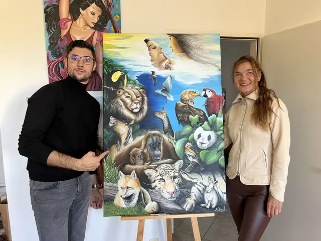 Mathias Schramseis und Künstlerin Beatris Green | Foto: Franziska Führer