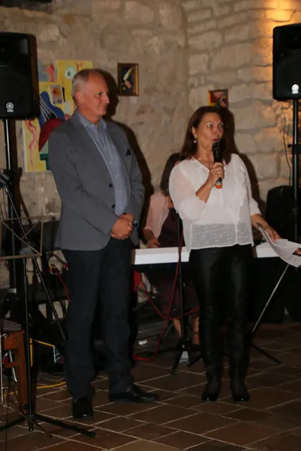 Erwin Preiner mit Obfrau Edith Sandhofer 