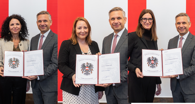 Große Ehre für Warmbad-Villach: Das Kurzentrum Thermal-Heilbad, das Thermenhotel Karawankenhof und das Warmbader ThermenHotel wurden vom Bundesministerium als staatlich ausgezeichnete Ausbildungsbetriebe geehrt. | Foto: BMWET