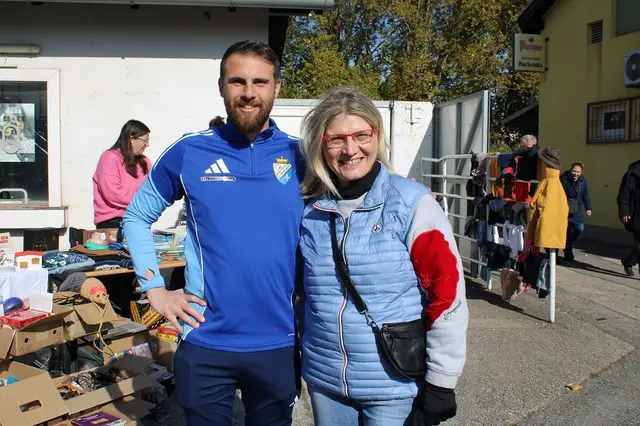 Fortuna Obmannstellvertreter Sanjin Korman mit Frauenbeiratsobfrau Elisabeth Handler.