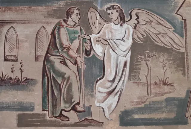 Der Todesengel nimmt dem Gärtner den Spaten aus der Hand. | Foto: Hans-Peter Kriener