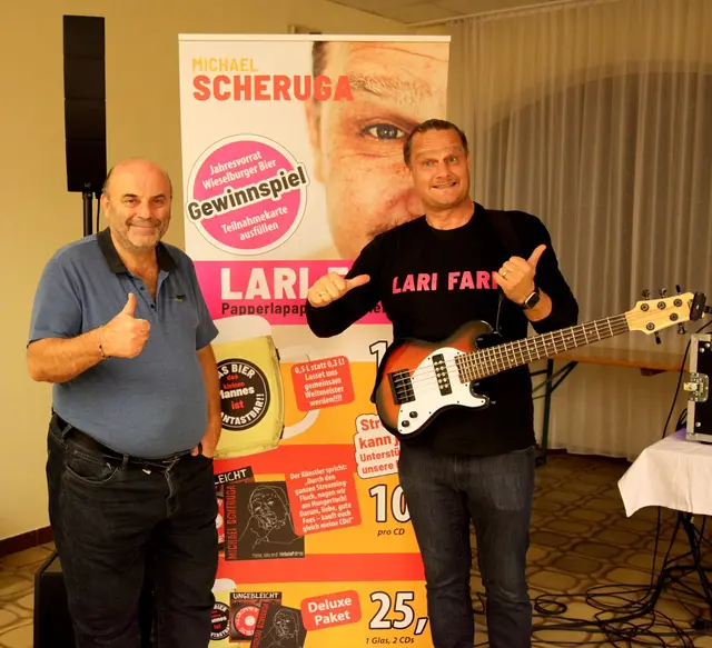 Thomas Schnisa und Kabarettist Michael Scheruga | Foto: Chiara Jappel