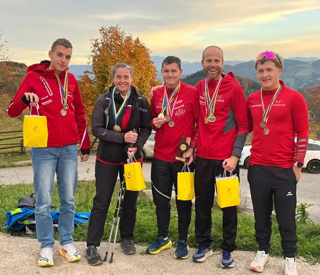 Die LCN-Medaillenhamster: Waser, Schirmer, Vizani, Gröblinger und Geister (v.l.). | Foto: LC Neufurth