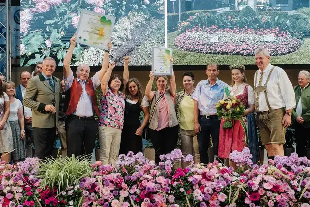 Platin für den Blumenschmuck der Stadt Voitsberg. | Foto: Stadtgemeinde Voitsberg