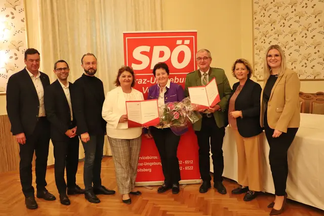 Johann und Maria Perschthaller aus Gratwein-Straßengel sind seit 50 Jahren Mitglied der SPÖ | Foto: Edith Ertl