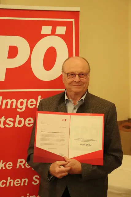 Erich Otter aus Haselsdorf-Tobelbad ist seit 50 Jahren Mitglied der SPÖ | Foto: Edith Ertl