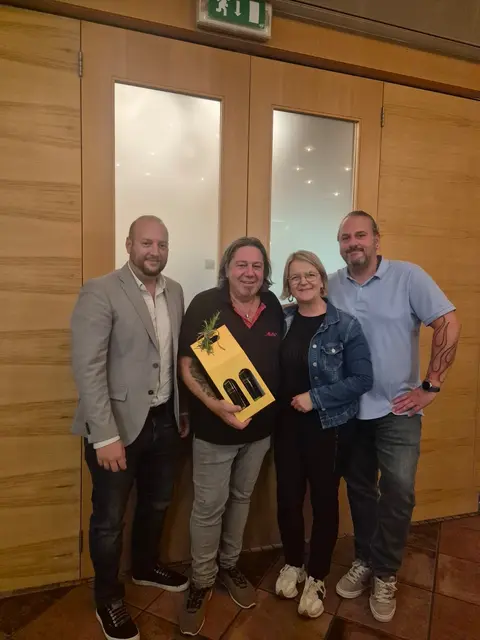 GGR David Diabl, Alfred Koglbauer, Bürgermeisterin Evelyn Artner, Obmann Daniel Seehofer. | Foto: Marktgemeinde Lanzenkirchen