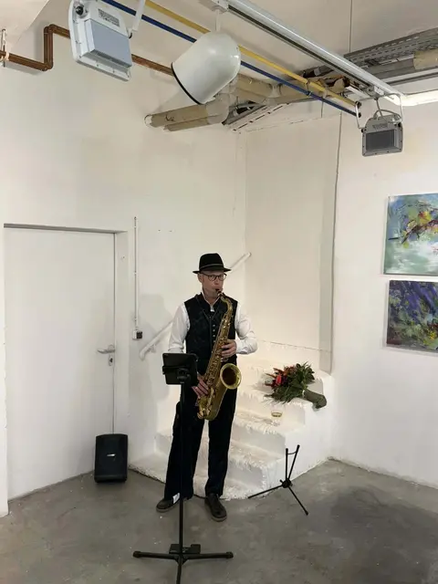 Ingo Herzmaier sorgte mit seinem Saxophon für die Musik. | Foto: Stadtgemeinde Bärnbach