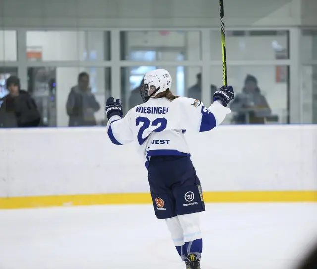 Nationalspielerin Emily Wiesinger dreht jubelnd nach dem frühen Siegtreffer ab.  | Foto: Linz Ag Ice Cats