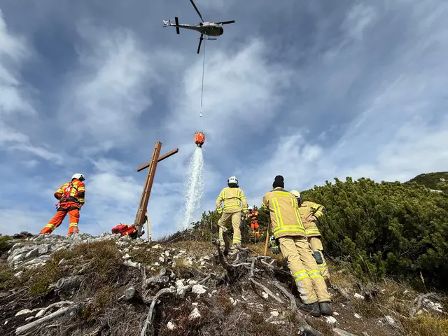 Auf einer rund 20 mal 20 Meter großen Fläche brannten Latschen in der Nähe des Gipfelkreuzes von Eben am Achensee. | Foto: ZOOM-Tirol