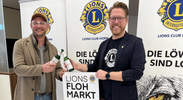 Lions-Präsident Jürgen Rochla und der langjährige Flohmarkt-Beauftragte Johannes Edinger hatten gemeinsam mit den Mitgliedern des Clubs monatelang geplant und vorbereitet. | Foto: Lions Club Horn