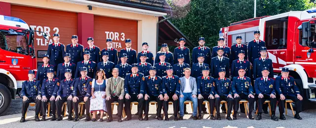 Die Kameradschaft der FF Guttaring unter Kommandant Andreas Ladstätter und seinem Stellvertreter Alexander Pirolt. | Foto: FF Guttaring