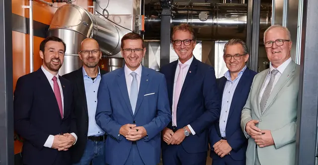 Von links: Alexander Kirchner, Roland Luger, Markus Achleitner, Leonhard Schitter, Oliver Bucher und Christian Gratzl. | Foto: Energie AG/Mathias Lauringer