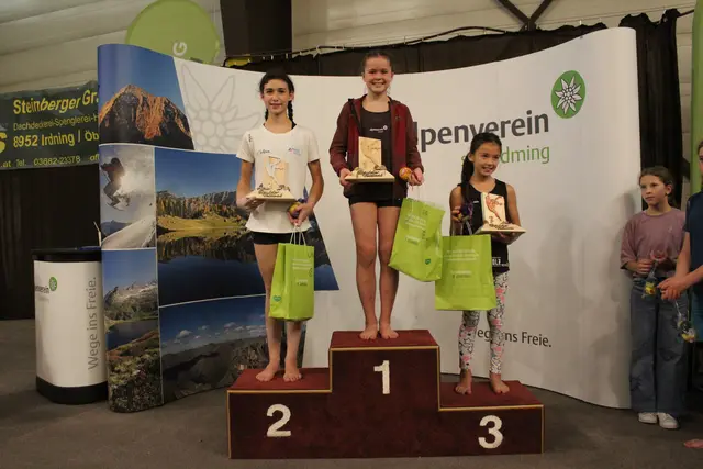 Sara Obermoser strahlt von ganz oben. | Foto: Obermoser