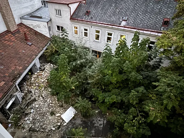 Der Innenhof der Löwengasse präsentiert sich nach wie vor als große Schutthalde. | Foto: Luca Arztmann/MeinBezirk
