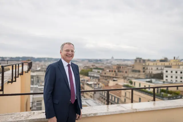Landeshauptmann Thomas Stelzer (ÖVP) in Rom, morgen trifft er Papst Leo XIV.  | Foto: Land OÖ/Mayrhofer