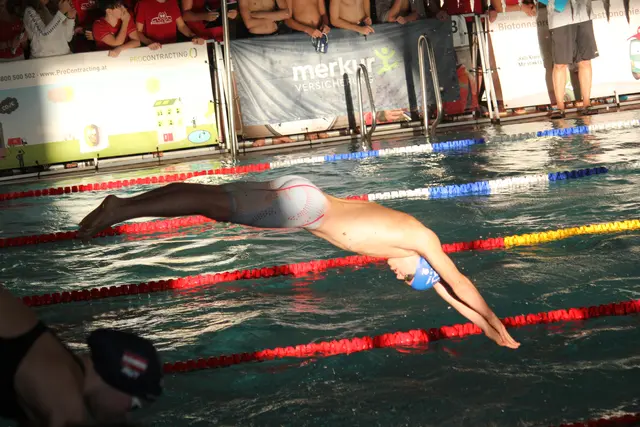 Vincent Guth startet zu einer seiner vielen Goldmedaillen. | Foto: SU Hall