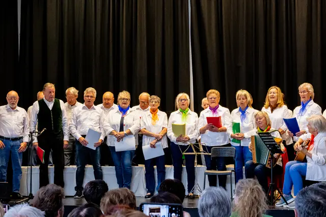 Durch die gute Laune und Lebensfreude, die die Sängerinnen und Sänger verbreiten konnten, war die Stimmung grandios. | Foto: Singkreis