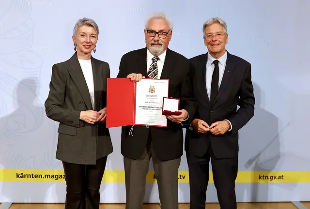 vl.n.r.: Gaby Schaunig, Bruno Burchhart, Peter Kaiser | Foto: LPD Kärnten/Kuess