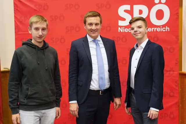 v.l.: Rene Scheuch (Amstetten), Sven Hergovich und Julian Oberleitner (Ferschnitz). | Foto: SPÖ NÖ