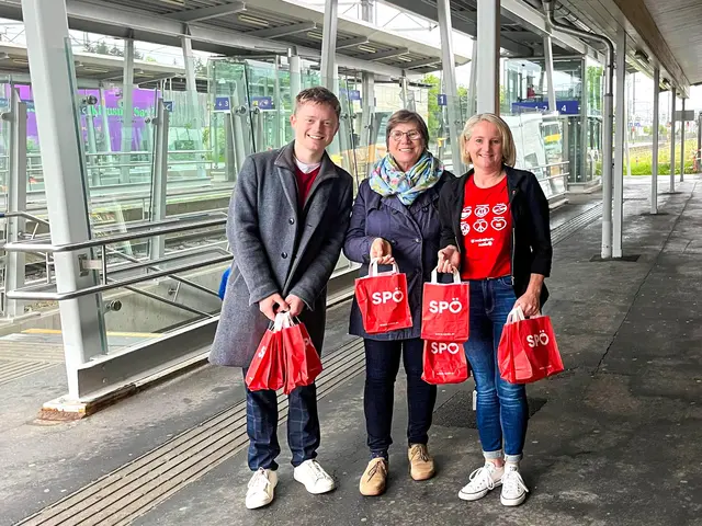 G. Salinger, A. Grafoner, C. Hagsteiner unterwegs. | Foto: SPÖ
