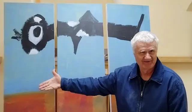 Ausdrucksstarke Bilder von Künstlerinnen und Künstlern der Lebenshilfe Wien werden im Amtshaus ausgestellt.  | Foto: Franz Rudel, Lebenshilfe Wien