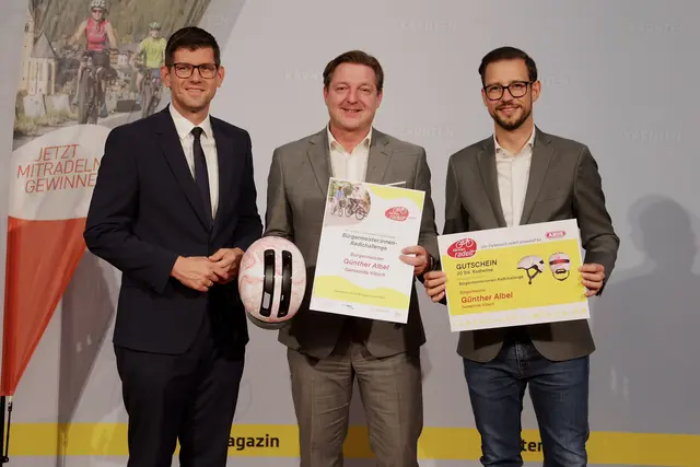  LH-Stv. Martin Gruber, Bgm. Günther Albel (Villach), LR Sebastian Schuschnig
 | Foto: LPD Kärnten/Wajand