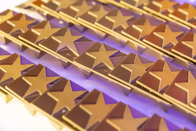 Glänzende Trophäen für die fleißigen Ausgezeichneten. | Foto: WKO/Foto Fischer