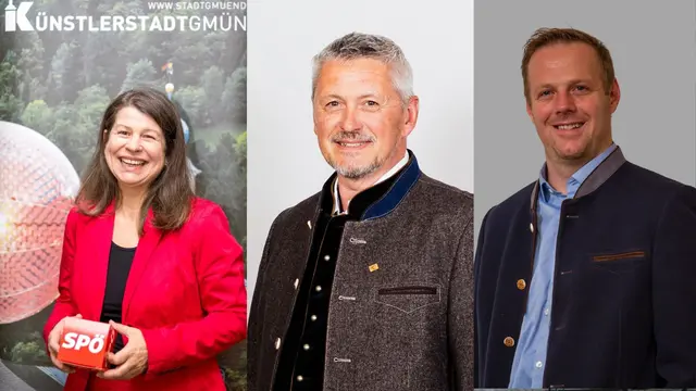 Die drei Gemeinderatsfraktionen haben ihre Kandidaten bzw. Kandidatin bekannt gegeben: Sylvia Petschar, Claus Faller und Markus Schiffer. (v.l.)
 | Foto: SPÖ/Stoxreiter, Privat, ÖVP