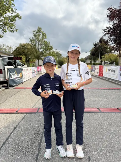 Matteo und Maxine Riess zeigten beim Marktlauf in Purgstall tolle Leistungen. | Foto: Manuel Brunner
