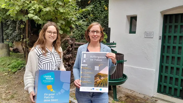 Caroline Fribert (Projektbegleitung LEADER Region Weinviertel Ost) und Christine Filipp (Geschäftsführerin LEADER Region Weinviertel Ost) | Foto: Leader Region Weinviertel