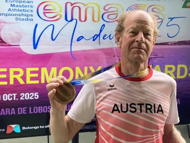 Reinhold Heidinger mit seiner hart erkämpften Bronzemedaille bei der Europameisterschaft | Foto: Heinrich Geiger