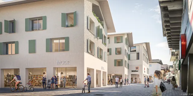 Bräuviertel-Ansicht von der Speckbacherstraße aus. | Foto: Riepl/Riepl