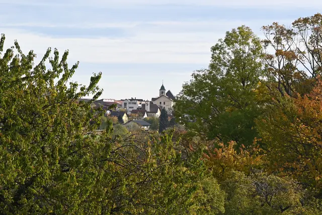 Blich von Schlagl zum Ort Raach