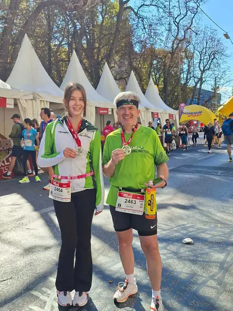 Anja Victoria und Günther Tremmel gingen für den LAC Unlimited beim Hervis Halbmarathon in Graz an den Start. | Foto: LAC Unlimited