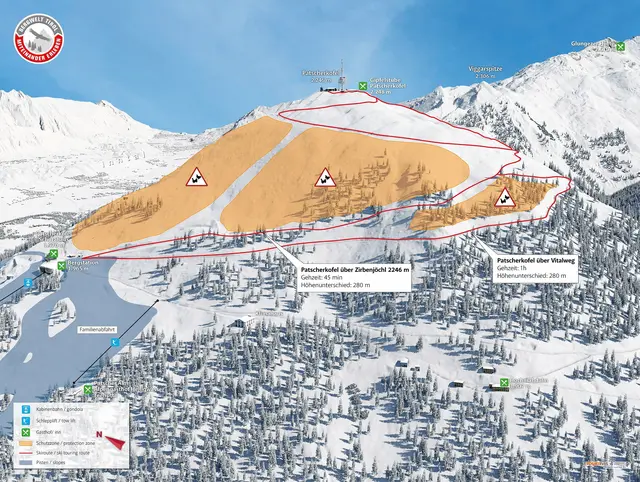 Ab diesem Winter gibt es ein neues Lenkungssystem in den beliebten Skitourengebieten am Patscherkofel, Glungezer und Morgenkogel.
 | Foto: © Land Tirol
