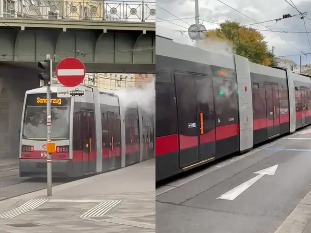 Brandverdacht auf der Linie 41 in Währing: Eine Garnitur der wichtigen Verbindung war am Donnerstagnachmittag von Pötzleinsdorf in Richtung Schottentor unterwegs. Plötzlich ist es zu einer Rauchentwicklung gekommen. | Foto: zVg