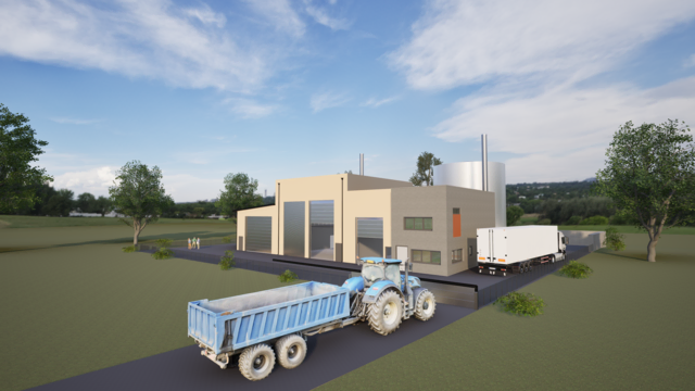 So wird das Biomasseheizwerk der Nahwärme St. Barbara aussehen. Geplante der Heizzentrale wird Mitte 2026 sein.  | Foto: Ringhofer &amp; Partner GmbH