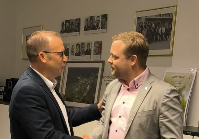 Neuer Bürgermeister von Lengau, Oliver Wähner (l.), mit seinem Vize Herbert Hüttenbrenner. | Foto: Jakob Winkelmeier