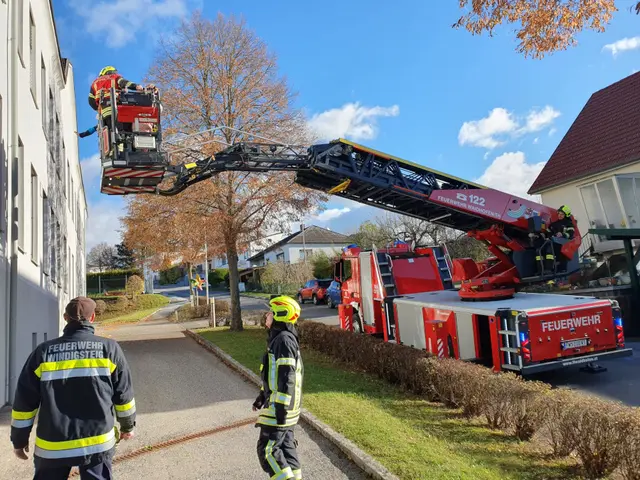 Übung mit der Drehleiter | Foto: FF Waidhofen/Thaya