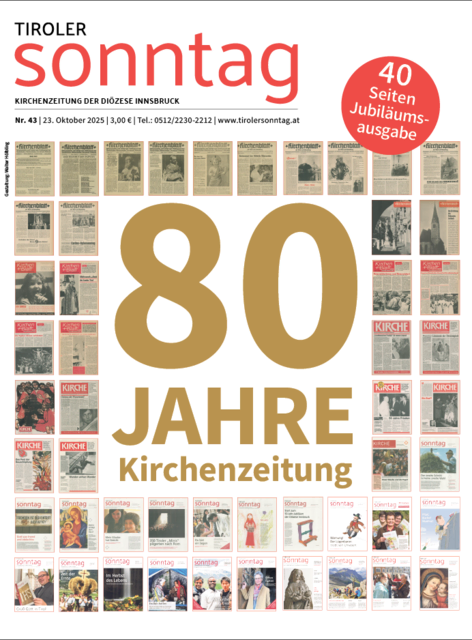 Jubiläumsausgabe: 80 Jahre Tiroler Sonntag: Ein Blick zurück auf die Geschichte der ersten Kirchenzeitung Österreichs. | Foto: Tiroler Sonntag