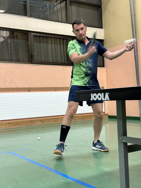 Mannschaftsstütze Frank Doppler, der zweimal im Einzel und gemeinsam mit Hans Jürgen Neumann im Doppel überzeugen konnte. | Foto: Karl Stöckl/ TTC Intersport Frühstückl Tamsweg