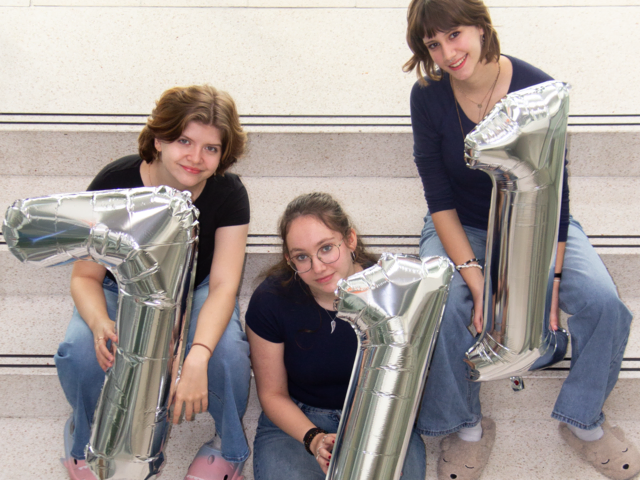 Antonia Gratzl, Daniela Romero Soriano und Lena Stopfner (v.li.), alle drei Schülerinnen der 4B, laden im Namen der Schulgemeinschaft sehr herzlich zum Infoabend am 7.11. an die HLW Braunau ein  | Foto: Johanna Kirmann