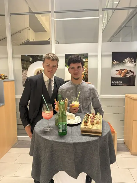 Schulsprecher Leon Heldenberger (2A) und sein 2. Stellvertreter Nevio Gröschel (1A) | Foto: Mag. Johanna Kirmann