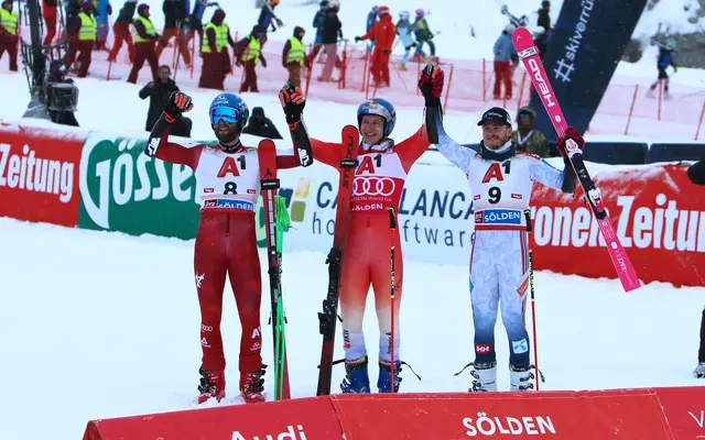 Marco Schwarz, Marco Odermatt und Atle Lie McGrath