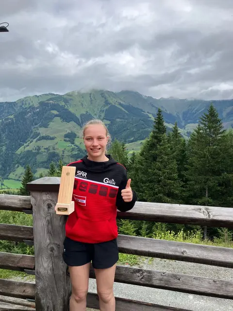 Carolina Luftensteiner, ULC Grein, die neue U 18 Meisterin im Österreichischen Berglaufcup.  | Foto: Manfred Luftensteiner