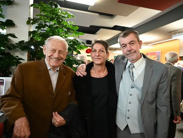 Werner Strunz, war selbst aktiv bei den Herbsttagen Blindenmarkt. Mit Natascha und Hubert Samhaber | Foto: Gerlinde Siebenhandl